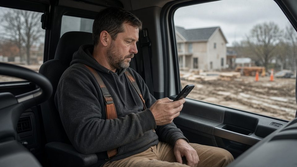 Contractor sending a follow-up text